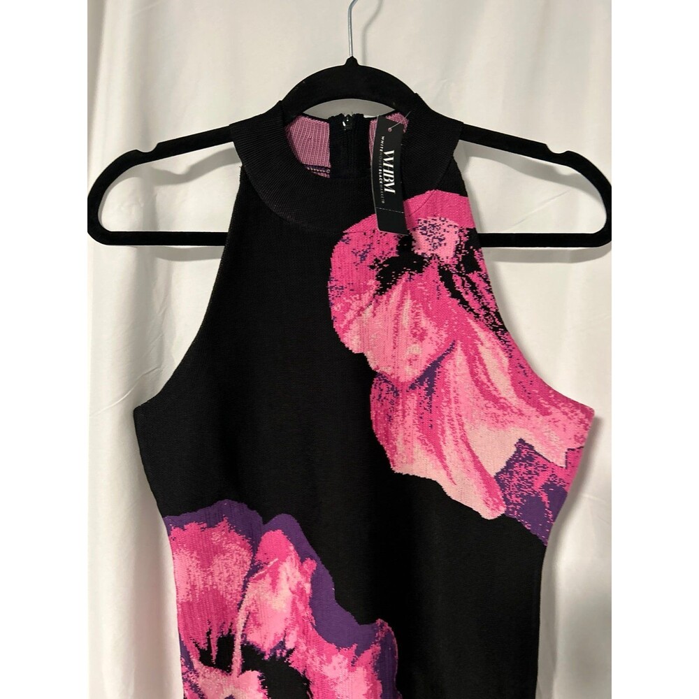 White House Black Market WHBM Floral Jacquard Sweater Tank NWT small - Picture 4 of 9